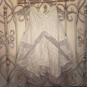 Lush white crocheted tank